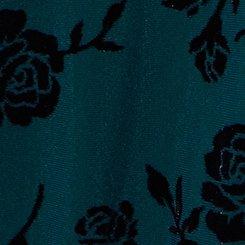 LoveSick Flocked Mesh Skater Mini Dress, GAIL SILHOUETTE FLORAL TEAL, swatch