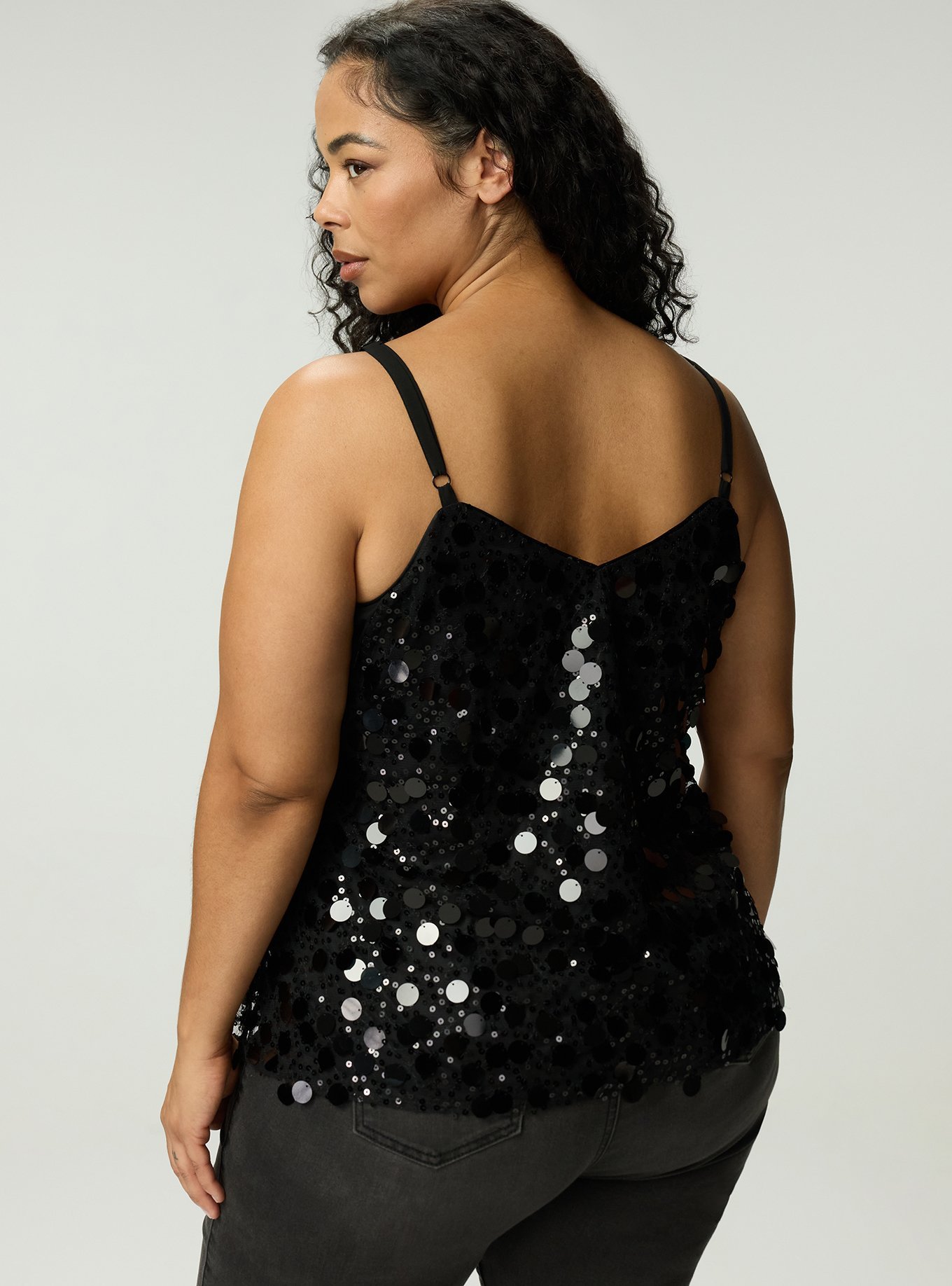 Sophie Sequin Swing Cami, DEEP BLACK, alternate