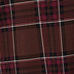 Harper 3/4 Sleeve Pullover Tunic Top, NEO PINKY PLAID BROWN, swatch