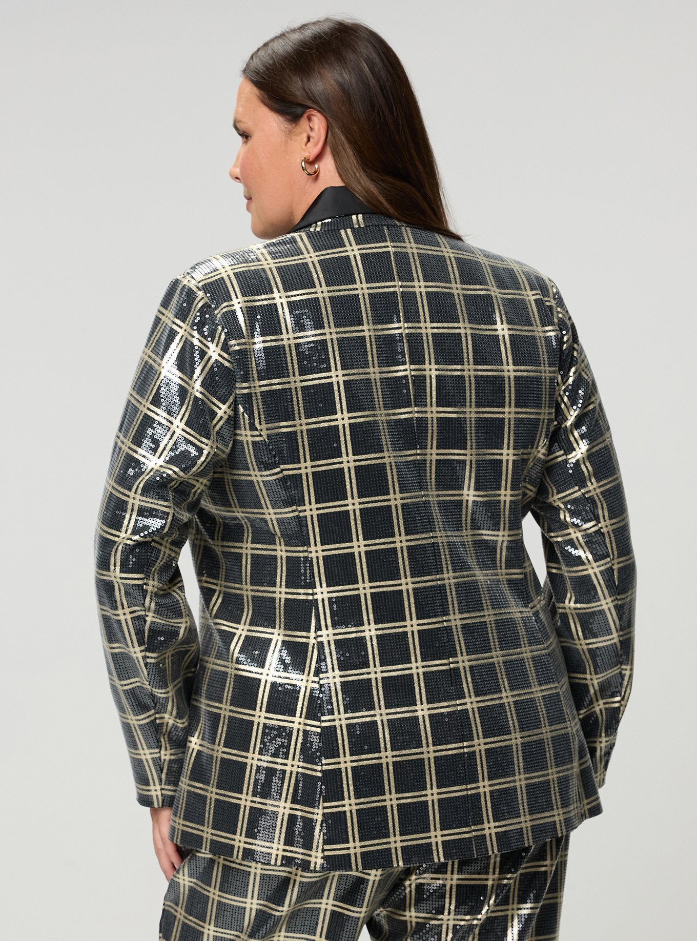 Studio Classic Suit Jacket, MODERN PLAID GOLD, alternate