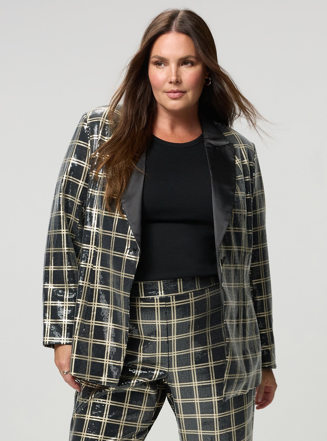 Studio Classic Suit Jacket, MODERN PLAID GOLD, alternate
