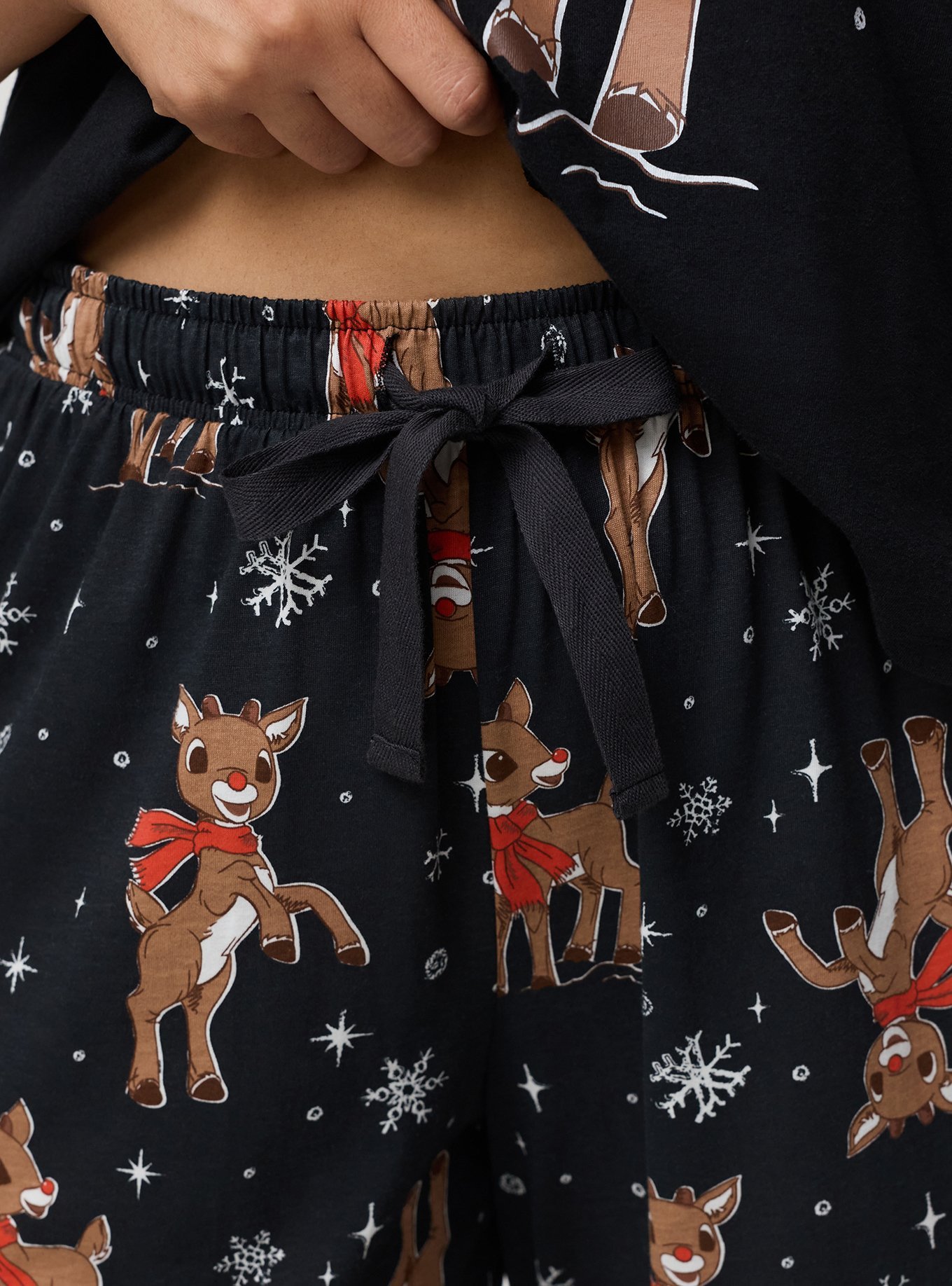 Rudolph Lounge Pant, RUDOLPH SNOWFLAKE JET BLACK, alternate