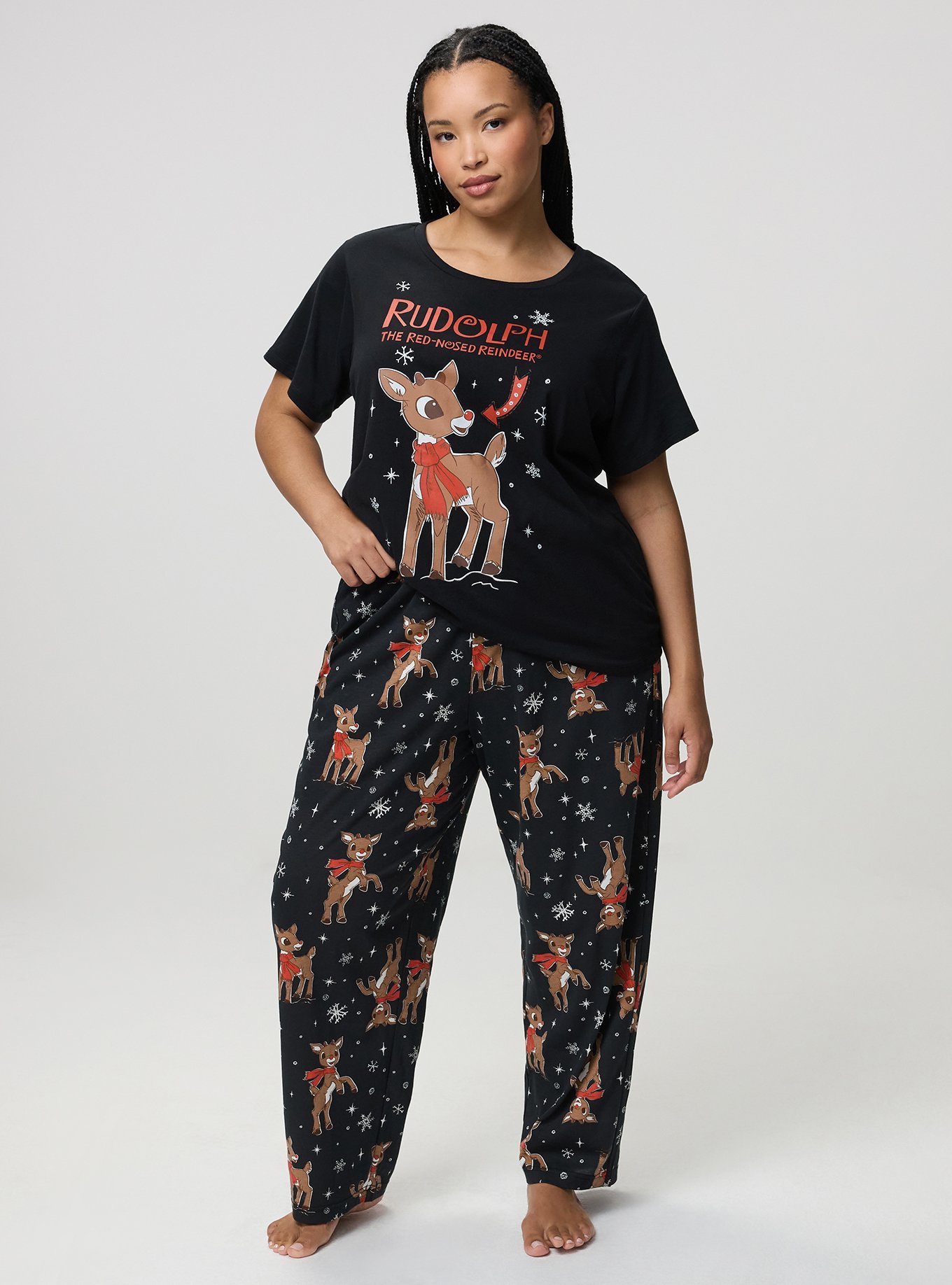 Rudolph Lounge Pant, RUDOLPH SNOWFLAKE JET BLACK, hi-res