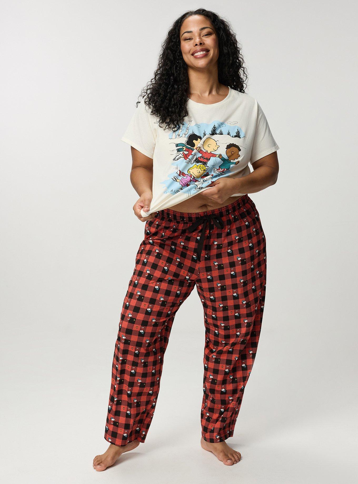 Peanuts Winter Lounge Pant, SNOOPY WOODSTOCK PLAID, hi-res