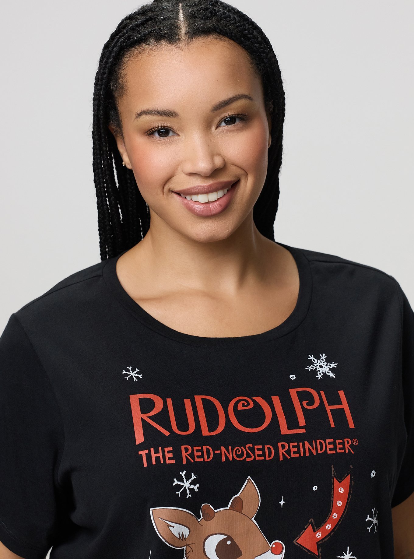 Rudolph Lounge Tee, RUDOLPH RED NOSE ARROW JET BLACK, alternate