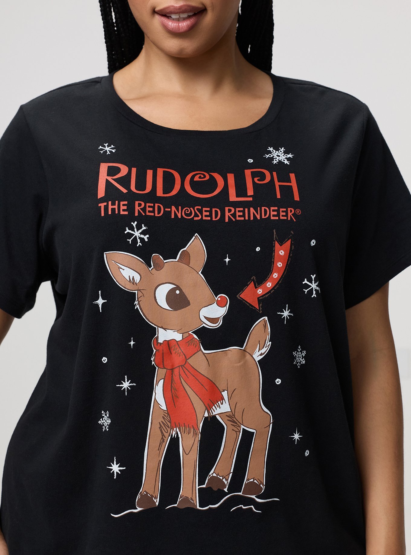 Rudolph Lounge Tee, RUDOLPH RED NOSE ARROW JET BLACK, alternate