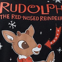 Rudolph Lounge Tee, RUDOLPH RED NOSE ARROW JET BLACK, swatch