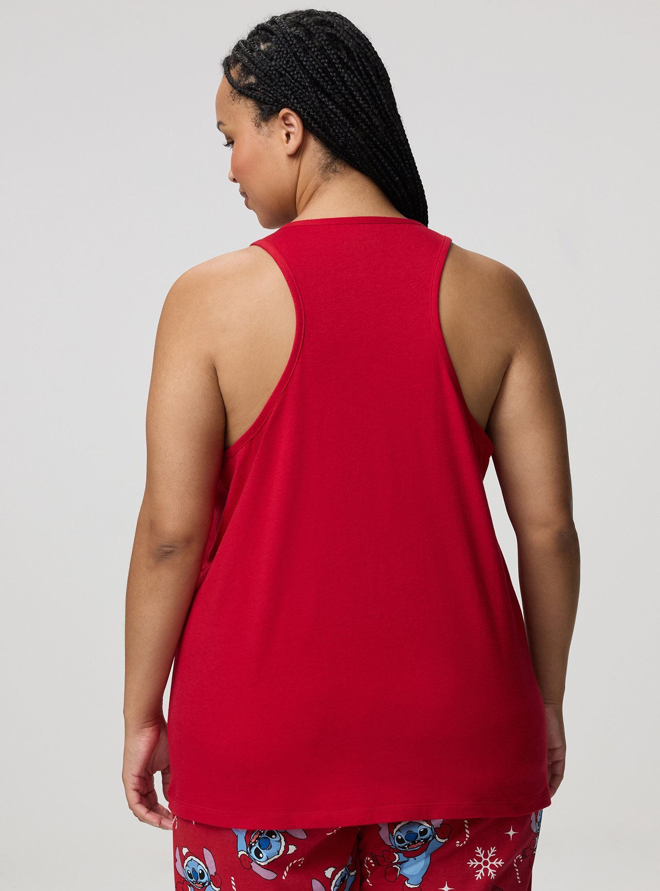 Stitch Lounge Tank, MERRY STITCHMAS SANTA JESTER RED, alternate