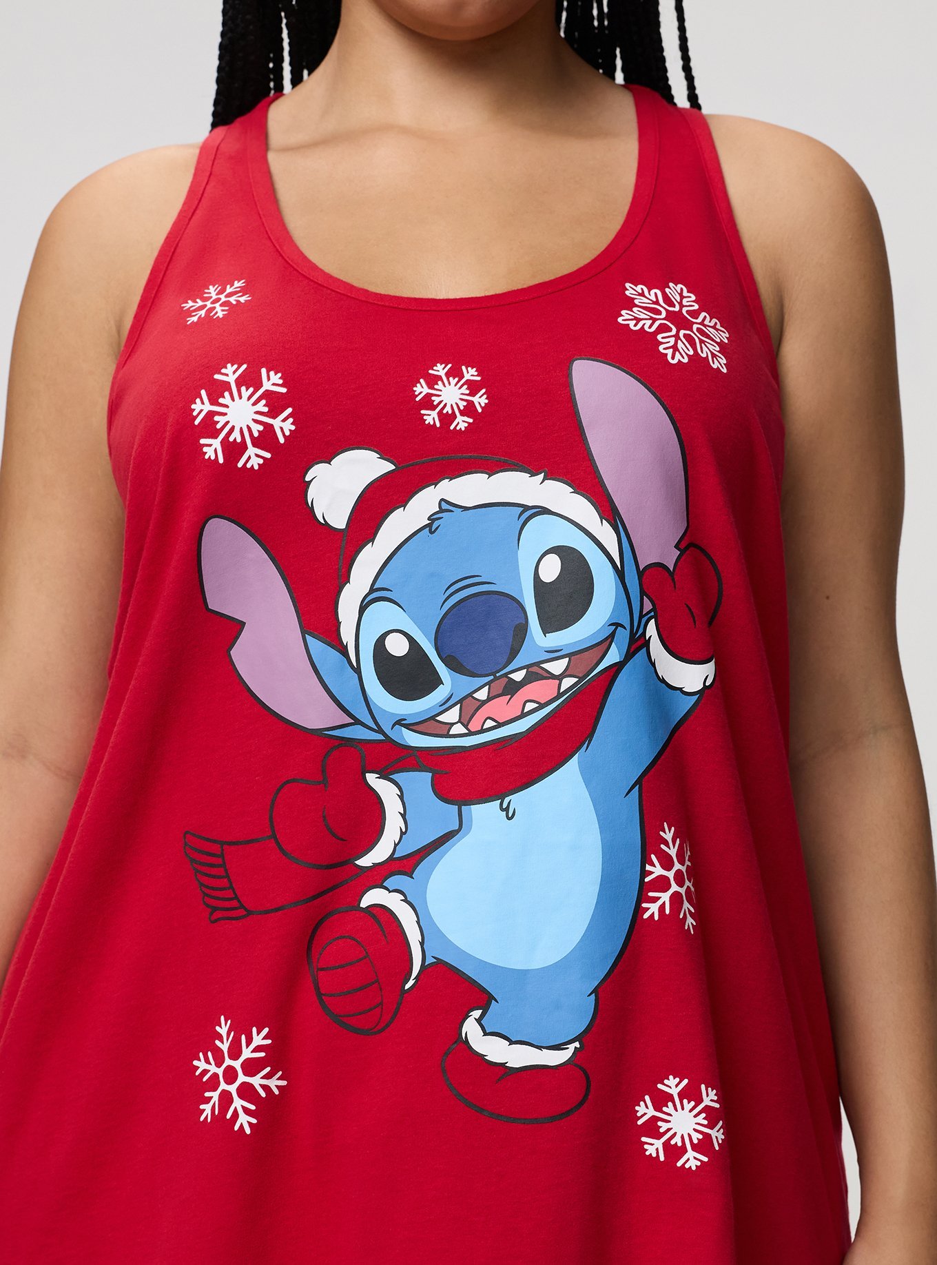 Stitch Lounge Tank, MERRY STITCHMAS SANTA JESTER RED, alternate