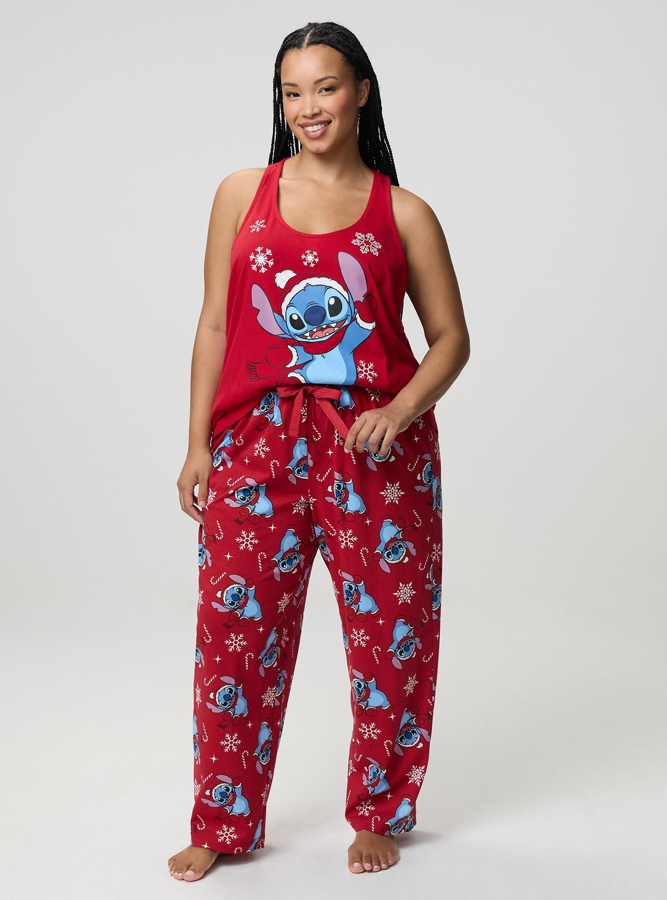 Stitch Lounge Pant, STITCH SANTA JESTER RED, hi-res