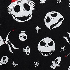 Jack Skellington Lounge Gown, CHRISTMAS JACK JET BLACK, swatch