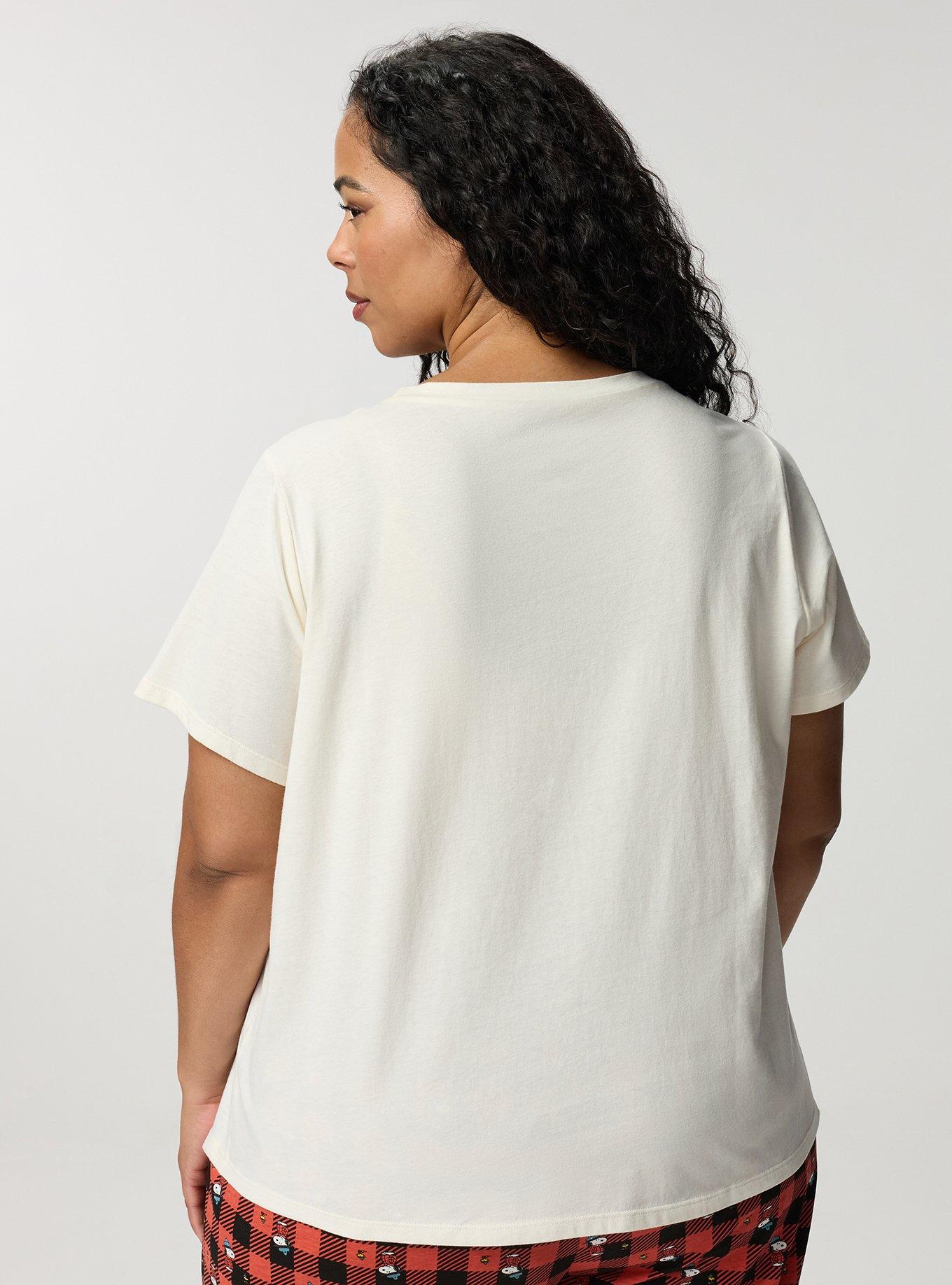 Peanuts Winter Lounge Top, SNOOPY SKATING WHITE ALYSSUM, alternate