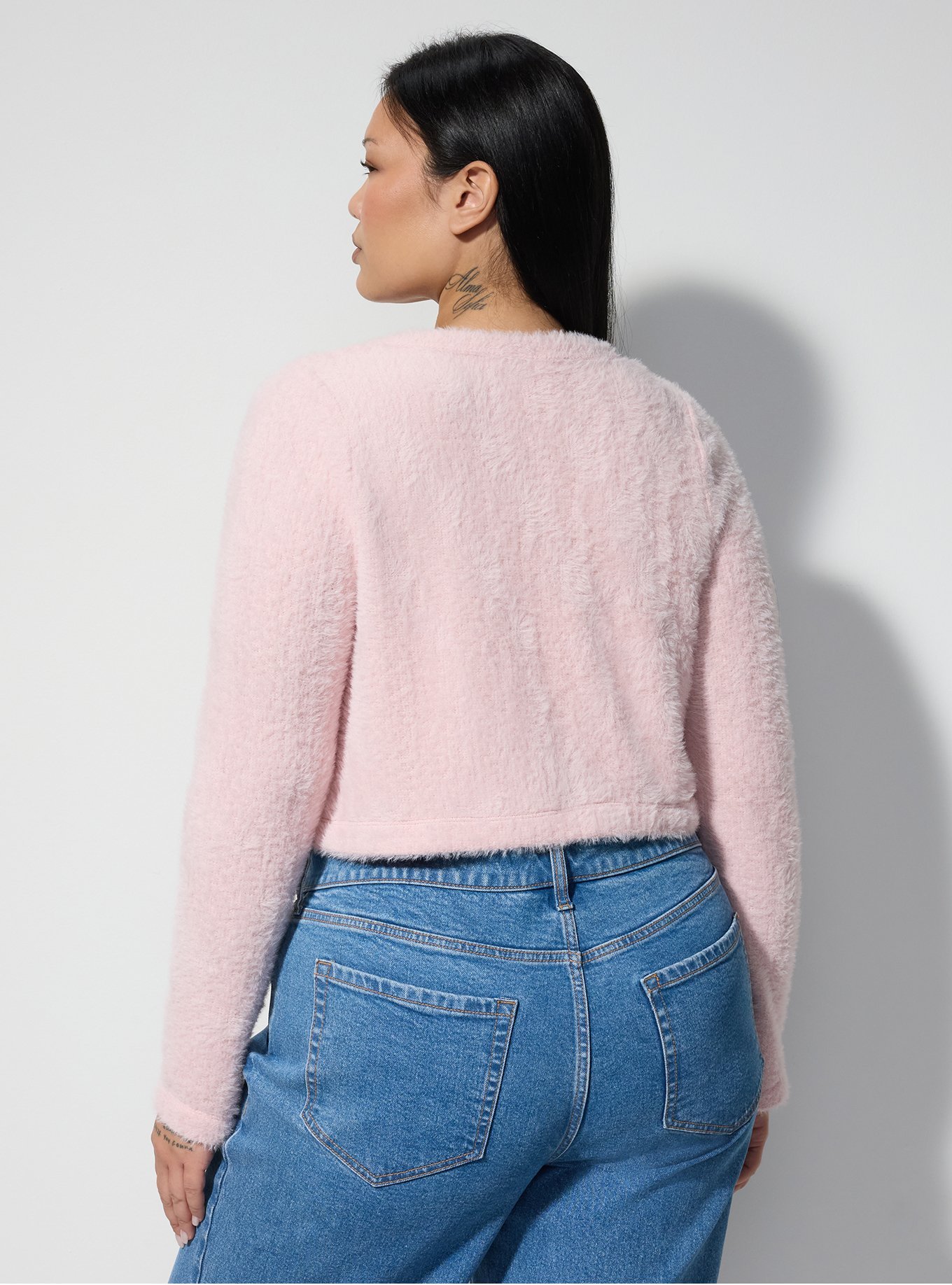 LoveSick Tie Front Flyaway Cardigan, SILVER PINK, alternate