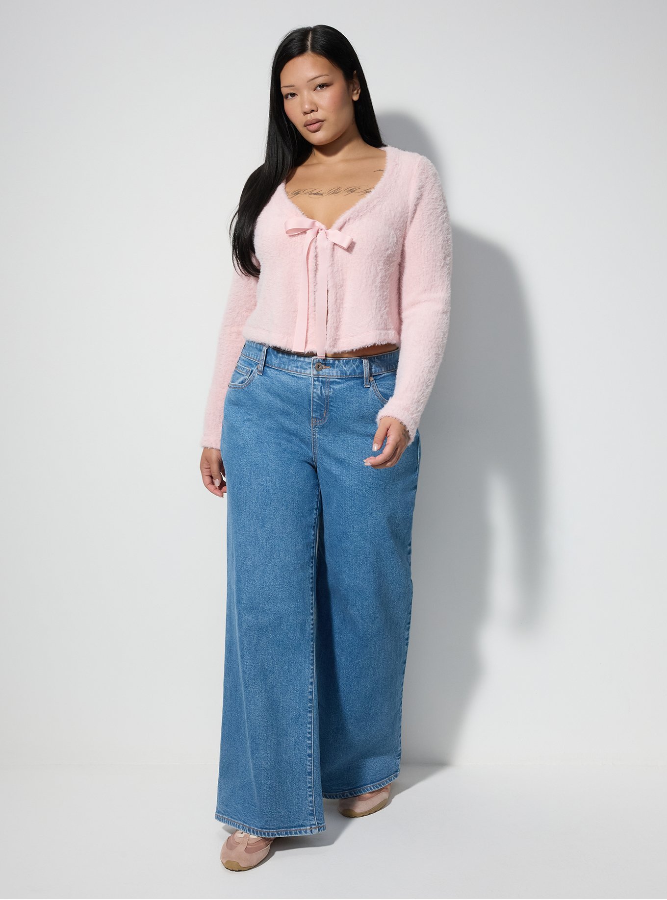 LoveSick Tie Front Flyaway Cardigan, SILVER PINK, alternate