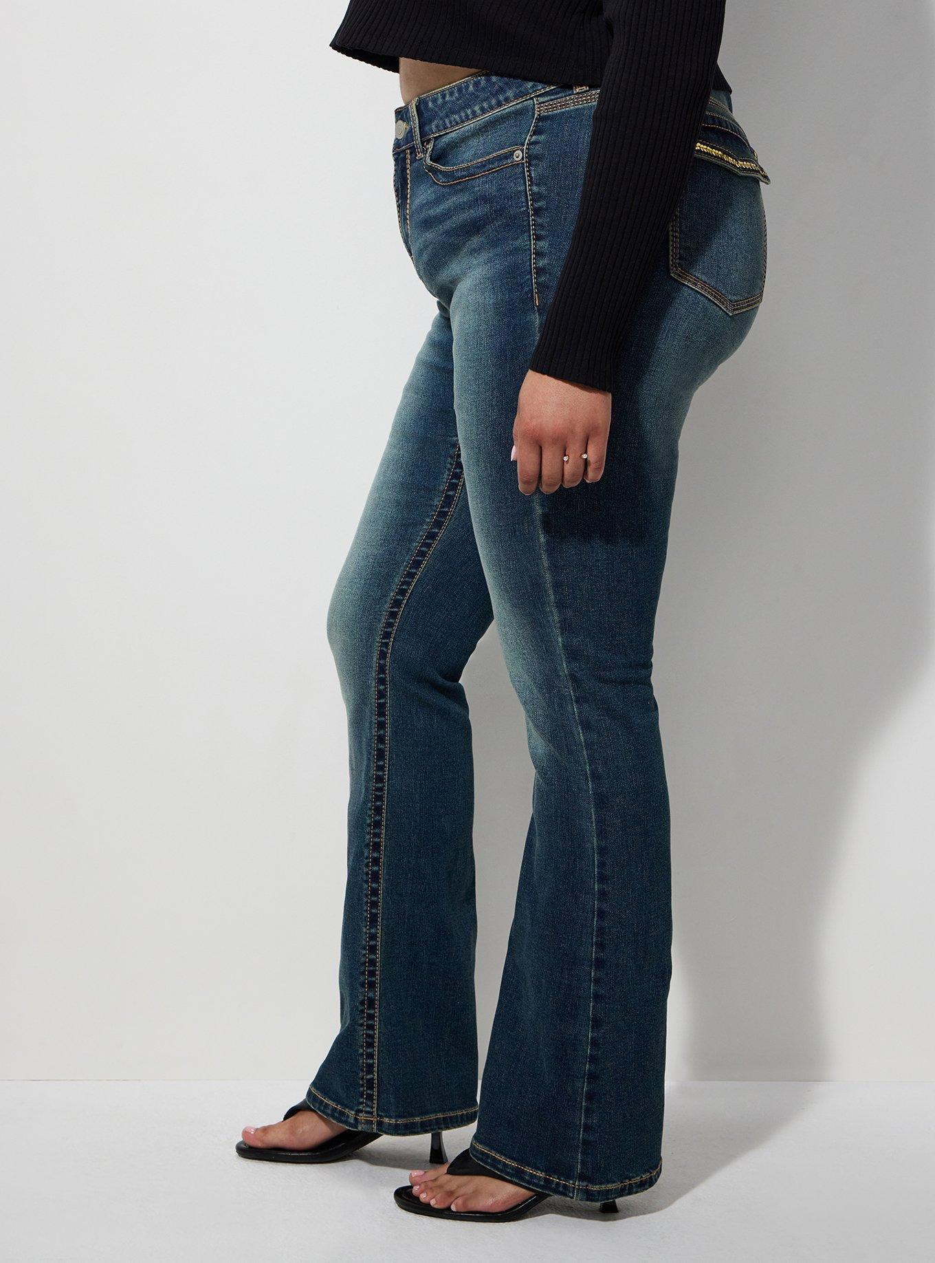 Plus Size LoveSick Low-Rise Y2K Boot Jean with Sequins, SHOOK, alternate