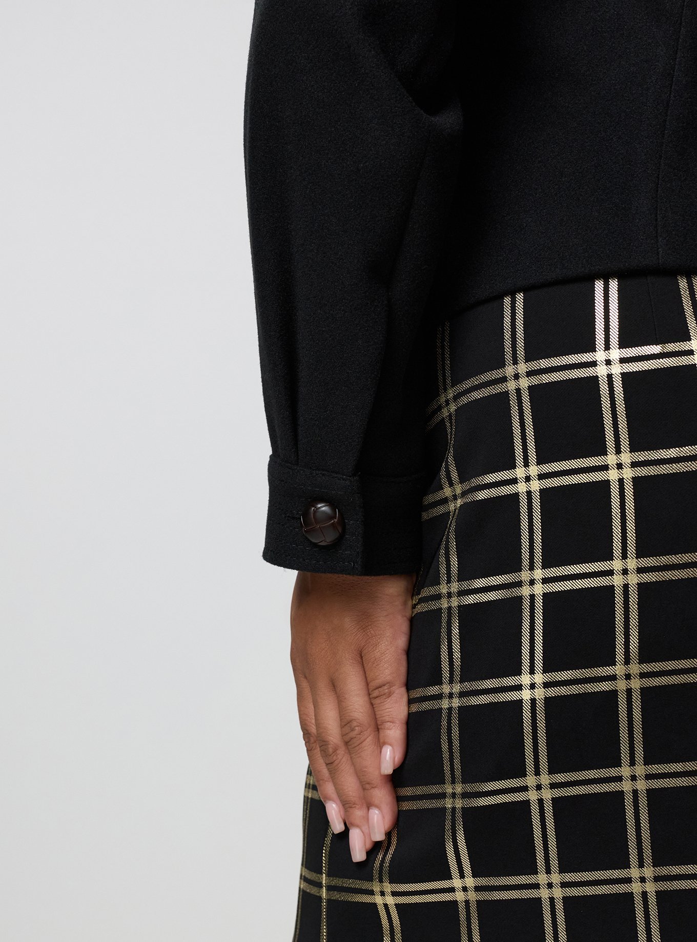 Studio Short Coat, DEEP BLACK, alternate
