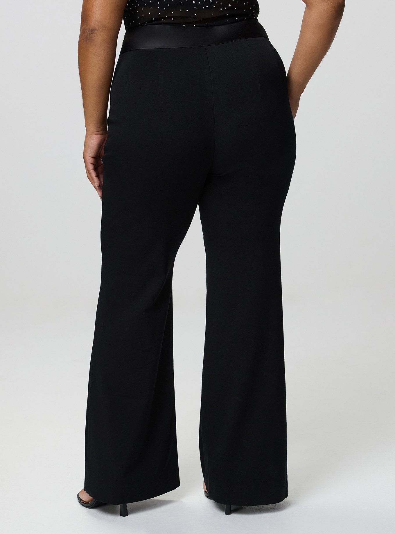 Studio Twill High-Rise Flare Pant, DEEP BLACK, alternate