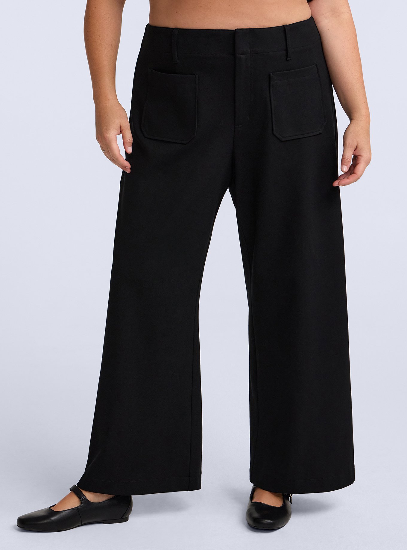 Belle Isle Ponte Patch Pocket Pant, DEEP BLACK, alternate
