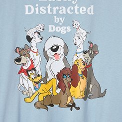 Disney Dogs Classic Cotton Crew Tee, BLUE, swatch