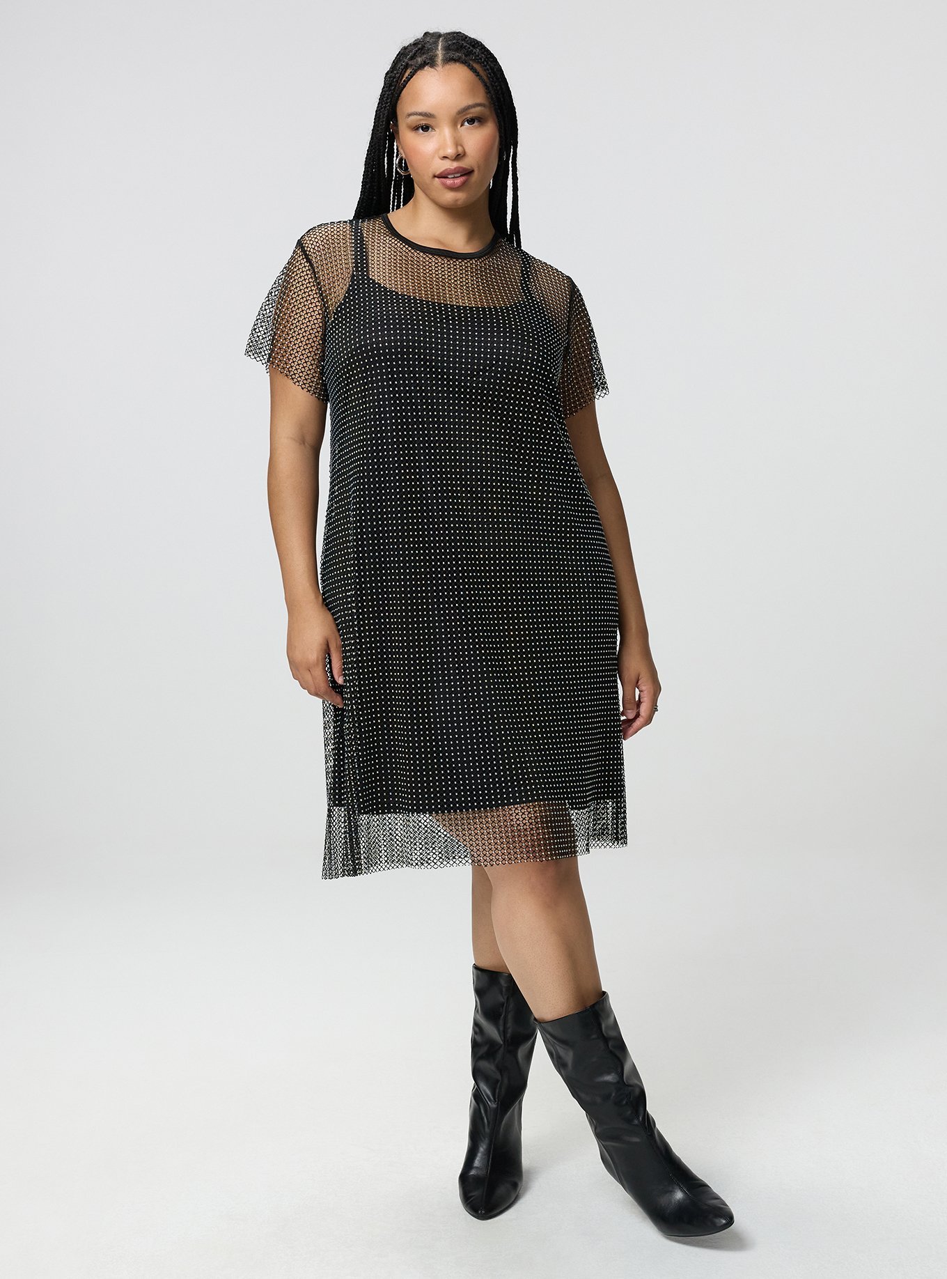 plus size grey t shirt dress - Mesh T-Shirt Mini gcc-market