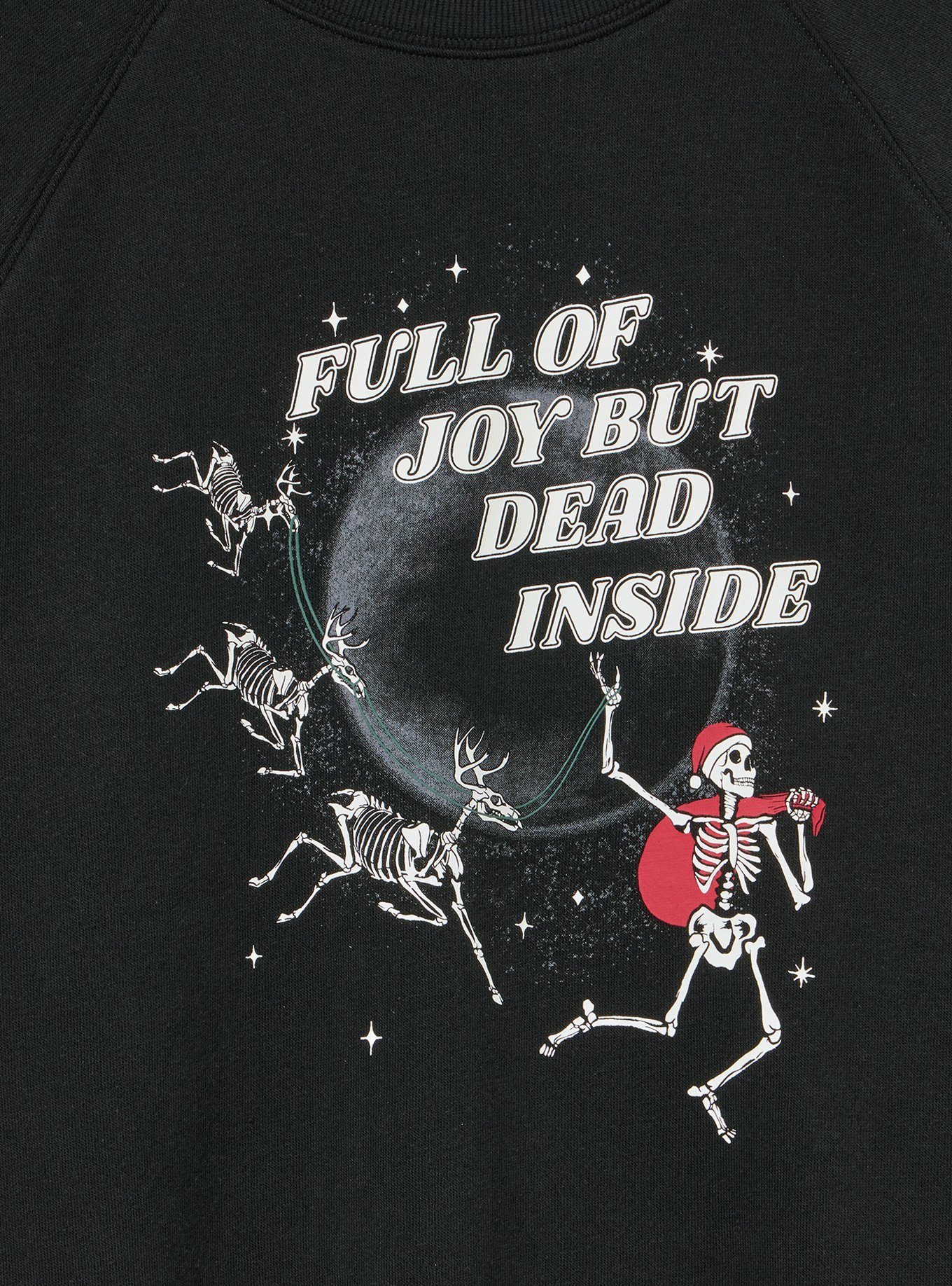 Relaxed Cozy Fleece Sweatshirt, FULL OF JOY DEEP BLACK, alternate