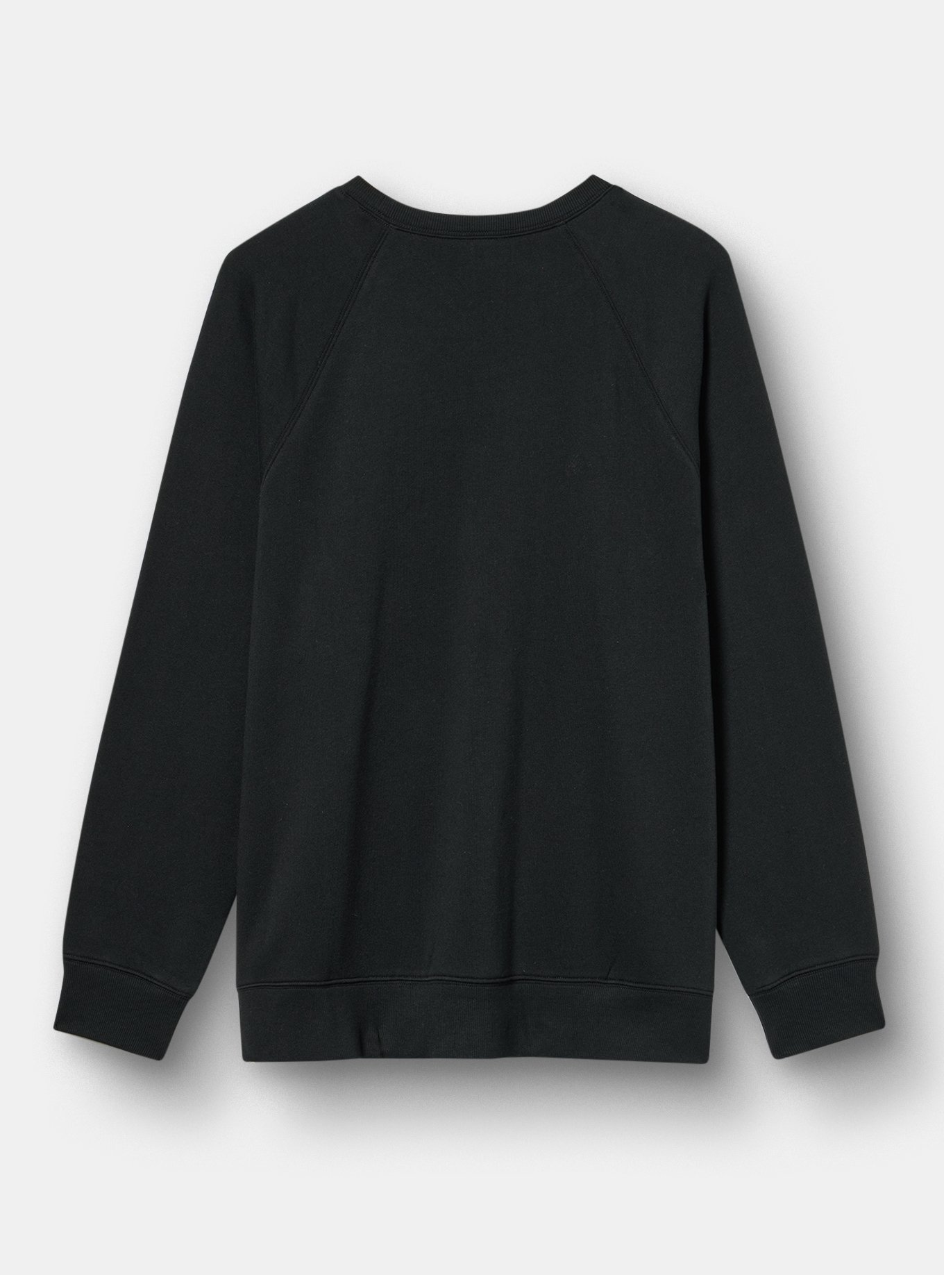 Relaxed Cozy Fleece Sweatshirt, FULL OF JOY DEEP BLACK, alternate