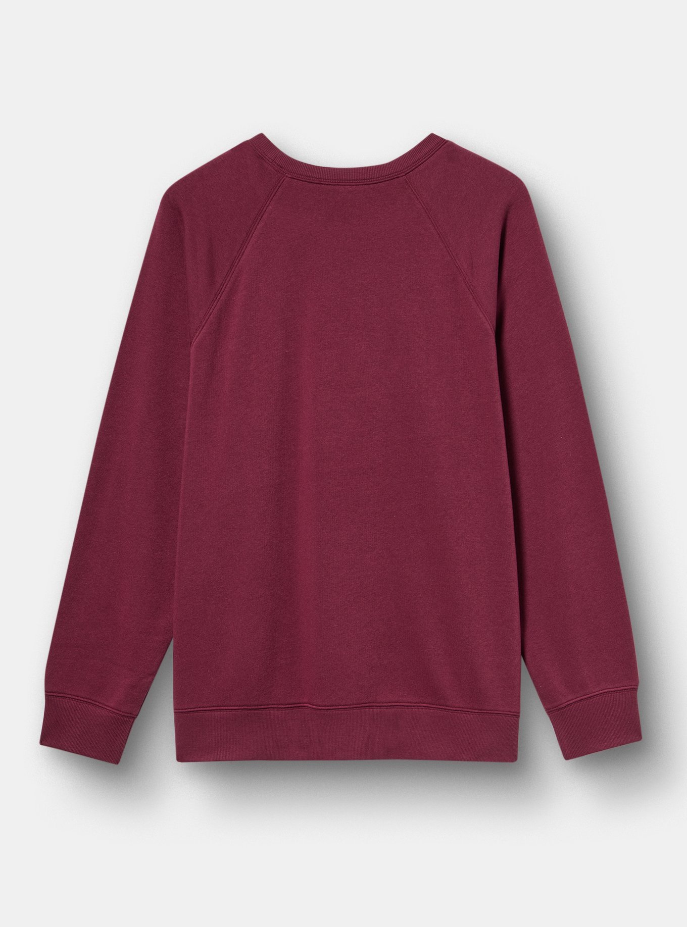 Plus Size Relaxed Cozy Fleece Sweatshirt, BOOK HOTTER THAN COFFEE MAROON BANNER, alternate