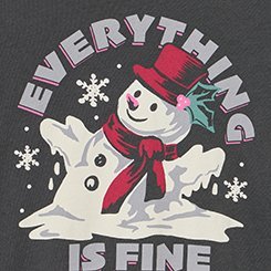 Classic Heritage Jersey Long Sleeve Tee, EVERYTHING IS FINE SNOWMAN VINTAGE BLACK, swatch
