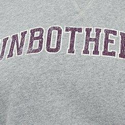 Cozy Fleece Varsity Tunic Sweatshirt, UNBOTHERED MED HEATHER GREY, swatch
