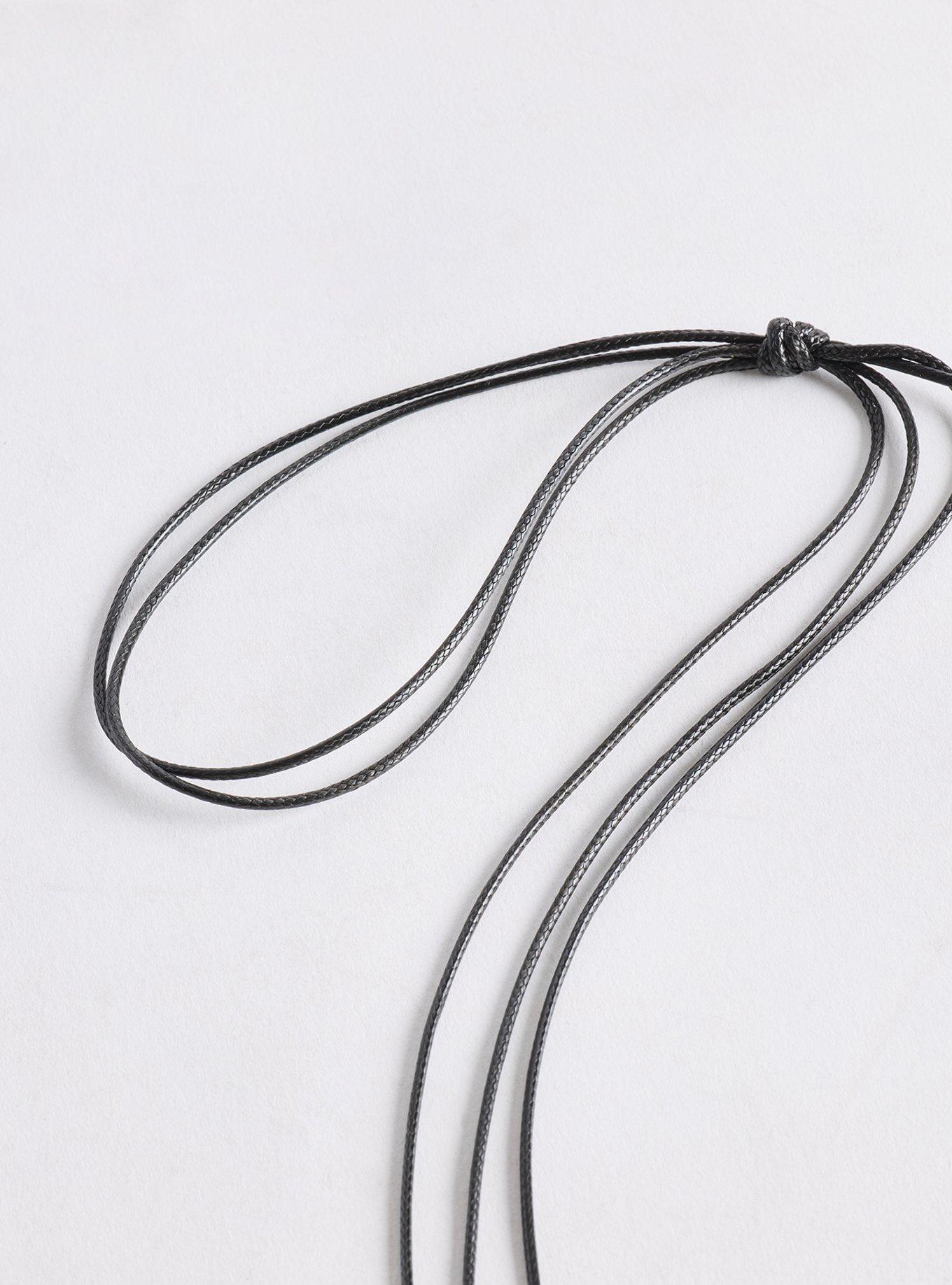 Plus Size Studded Teardrop Pendant Necklace, , alternate