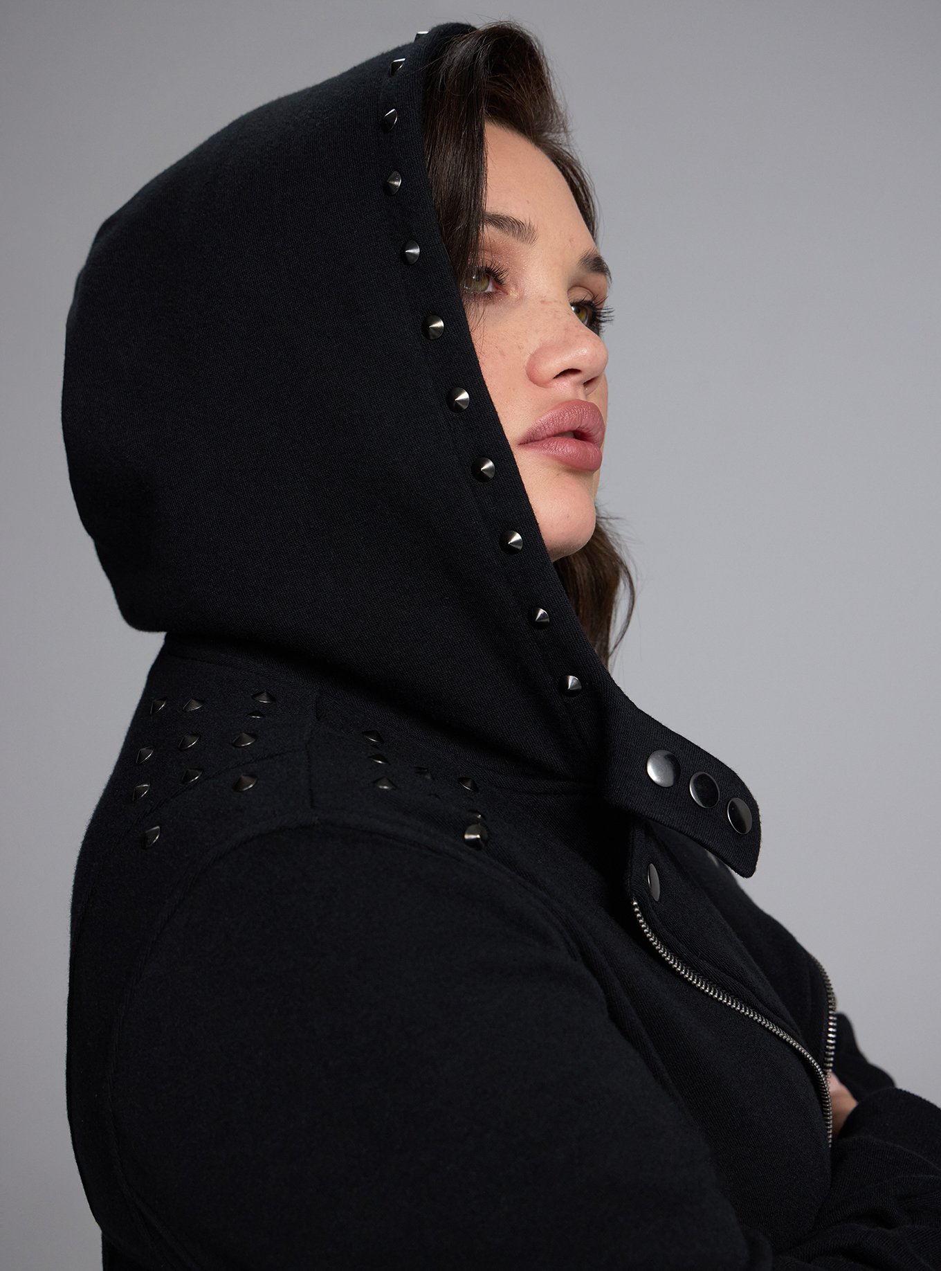 Nightfall Studded Moto Jacket, DEEP BLACK, alternate
