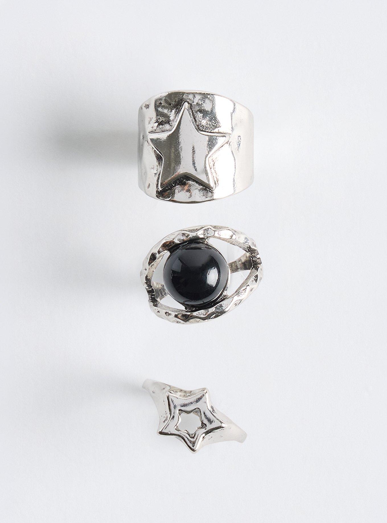 Star Ring Set, SILVER, hi-res
