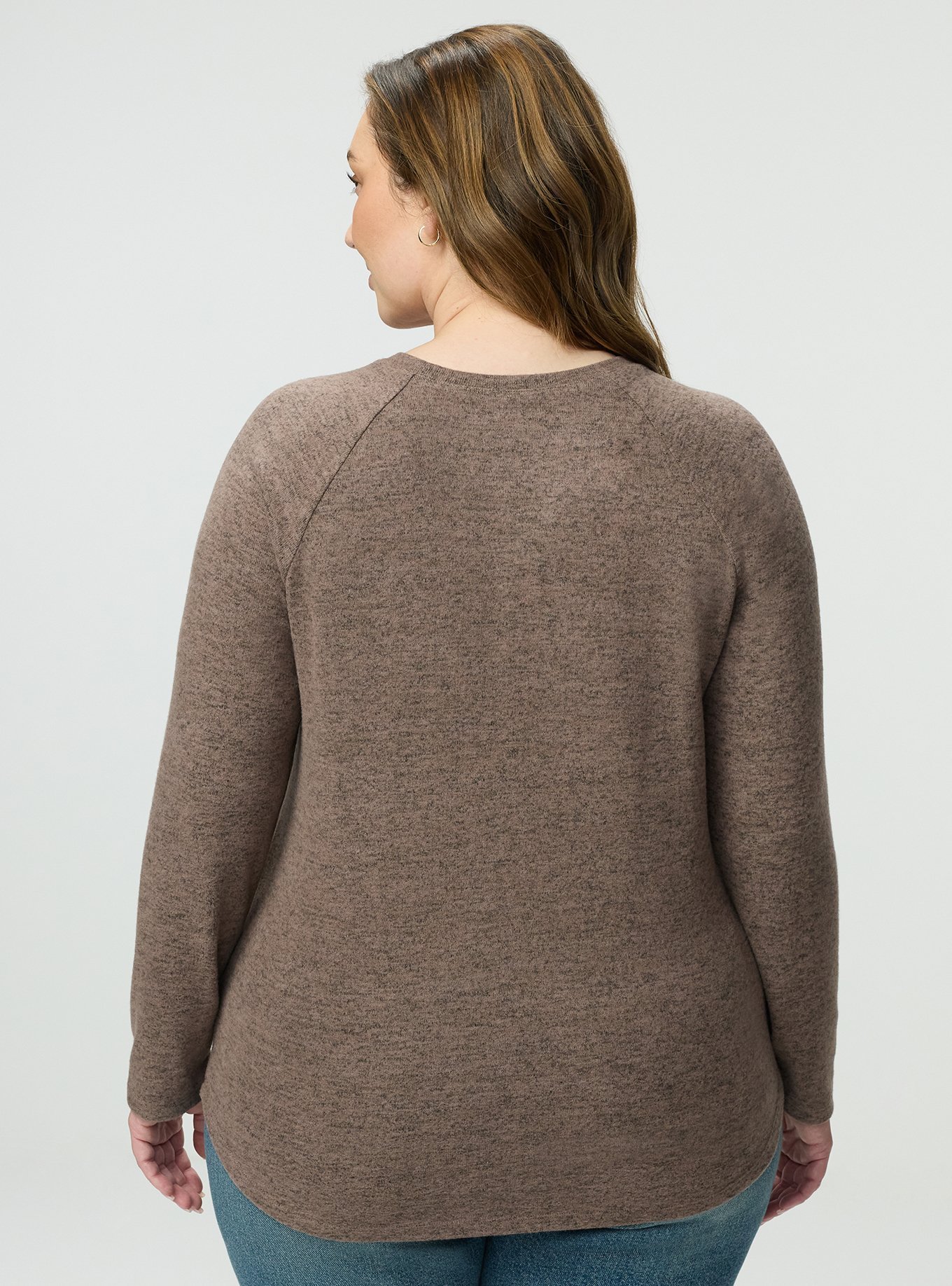 Super Soft Plush Raglan Tee, DEEP TAUPE, alternate