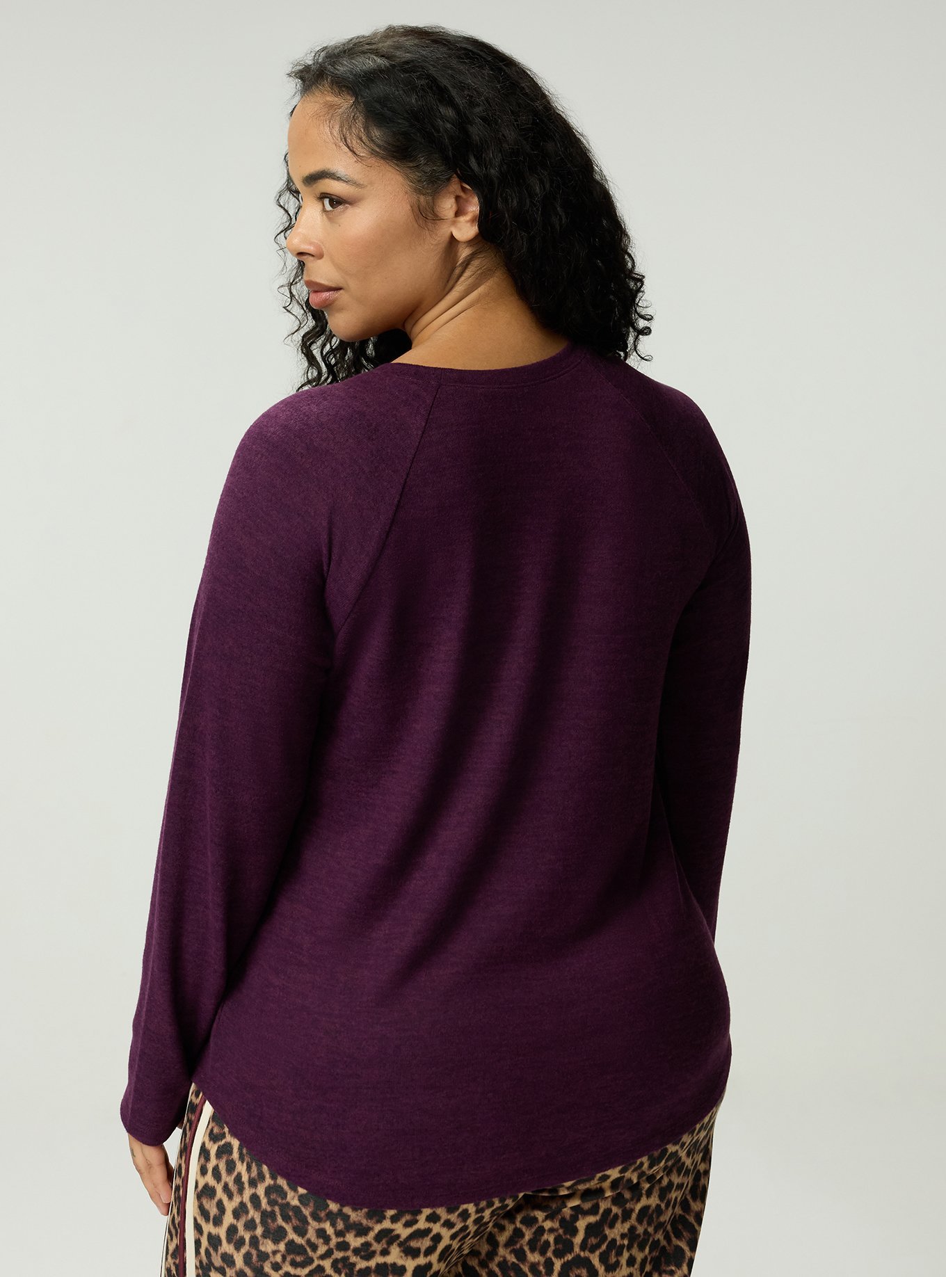 Super Soft Plush Raglan Tee, WINTER BLOOM, alternate