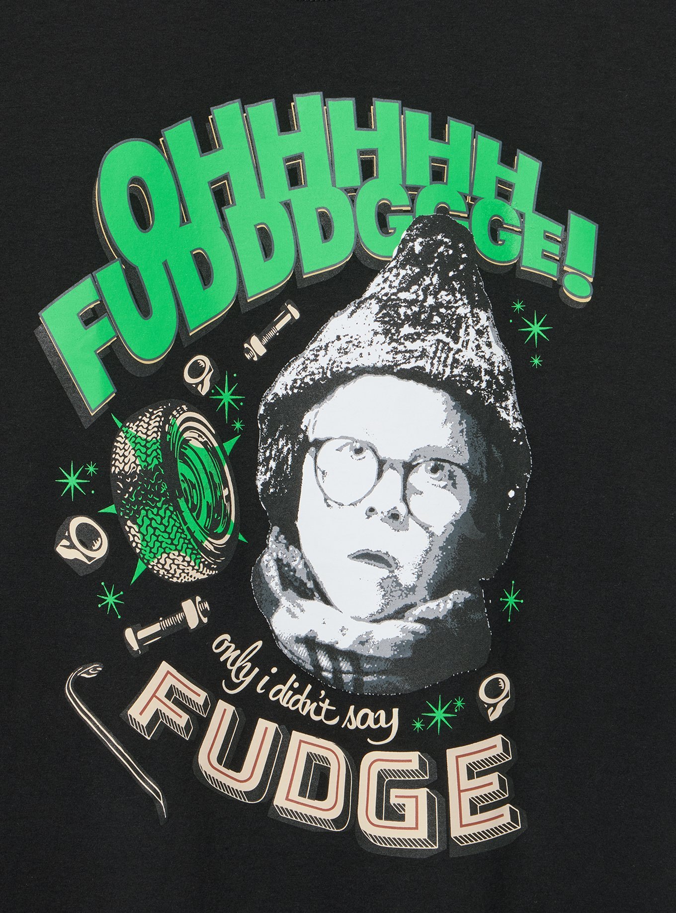 A Christmas Story Classic Cotton Crew Tee, DEEP BLACK, alternate