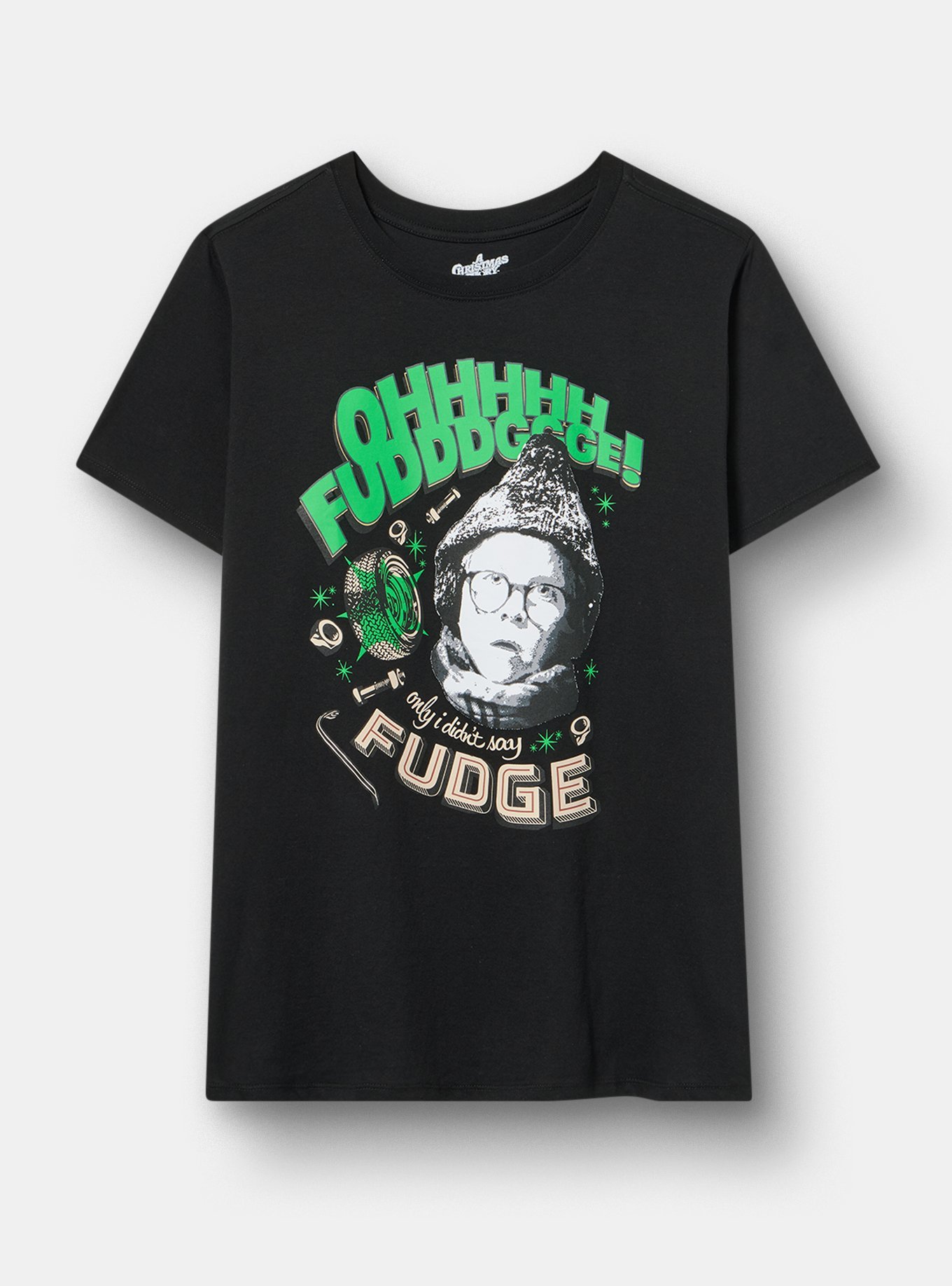 A Christmas Story Classic Cotton Crew Tee, DEEP BLACK, hi-res