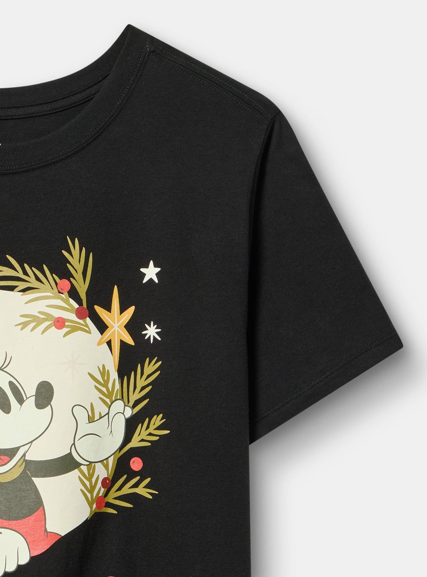 Disney Minnie Mouse Christmas Classic Cotton Crew Tee, DEEP BLACK, alternate