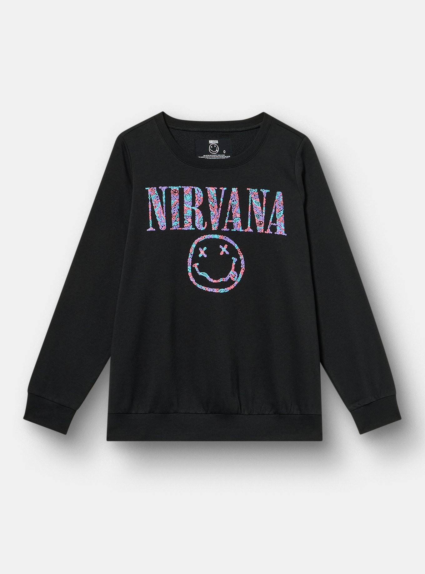 Nirvana Fleece Sweatshirt, DEEP BLACK, hi-res