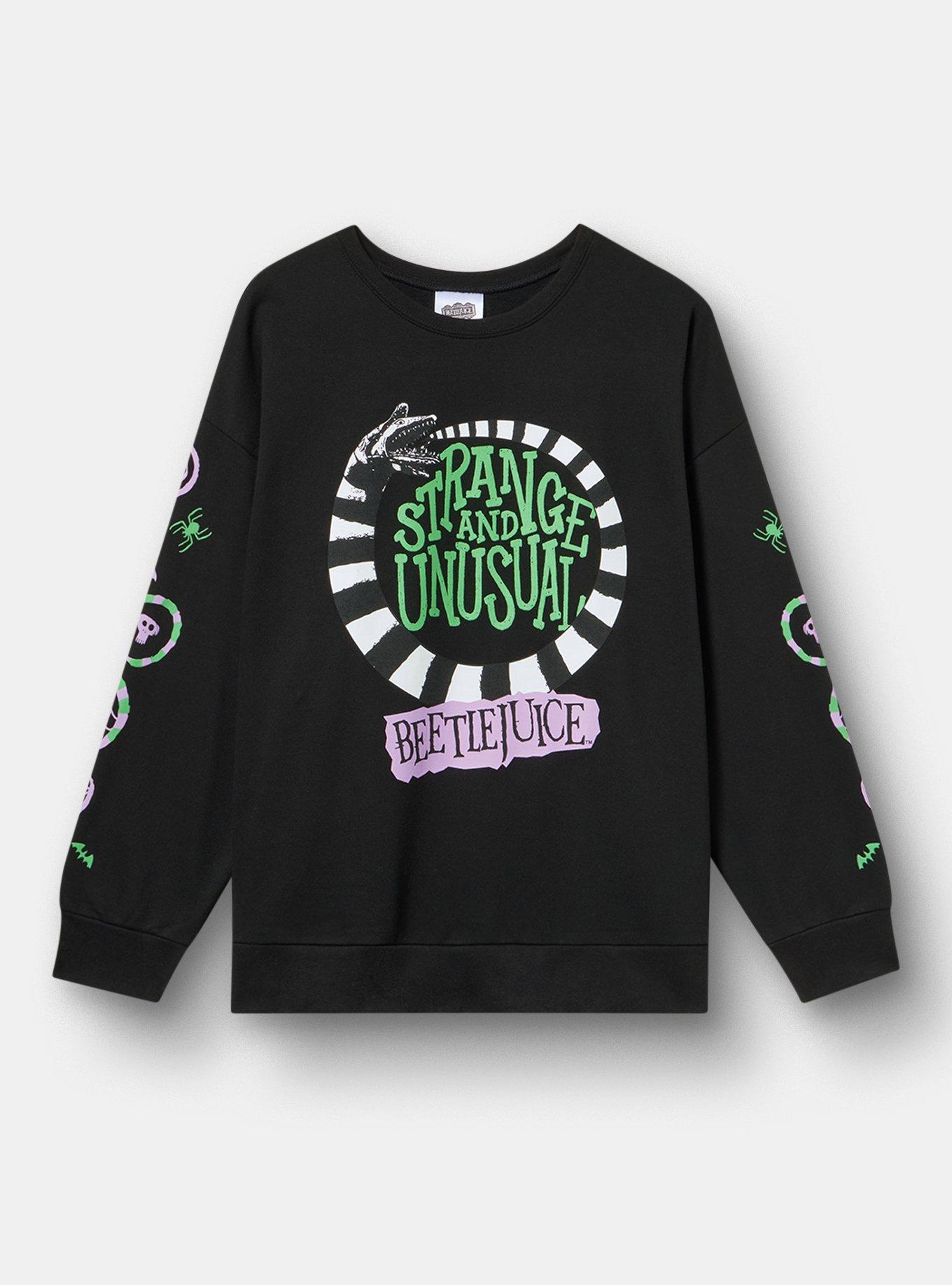 Beetlejuice Relaxed Fleece Sweatshirt, DEEP BLACK, hi-res