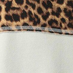 Cozy Fleece Notch Neck Sweatshirt, ON THE PROWL LEOPARD MULTI, swatch