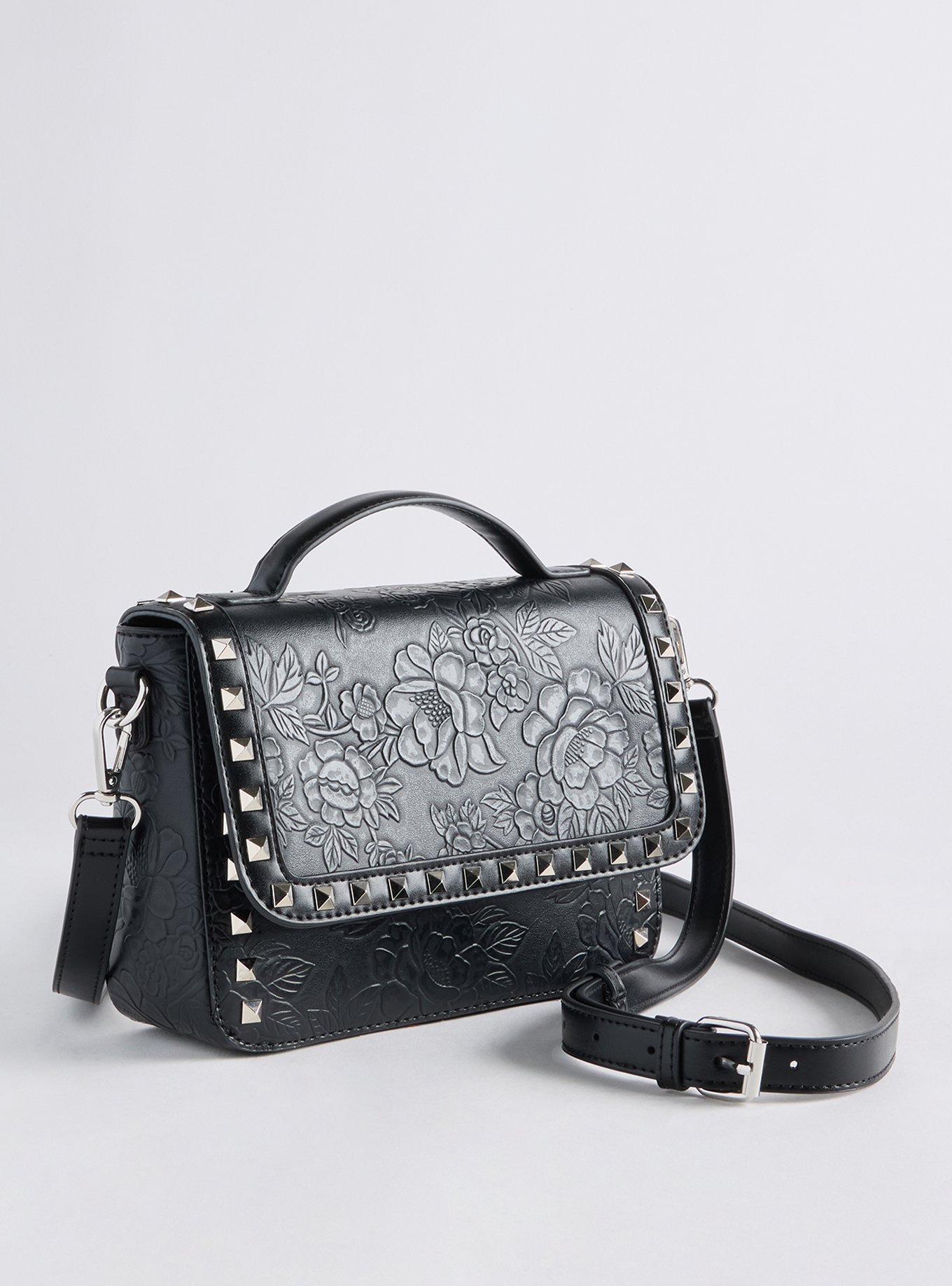 Nightfall Studded Rose Crossbody Bag, , hi-res