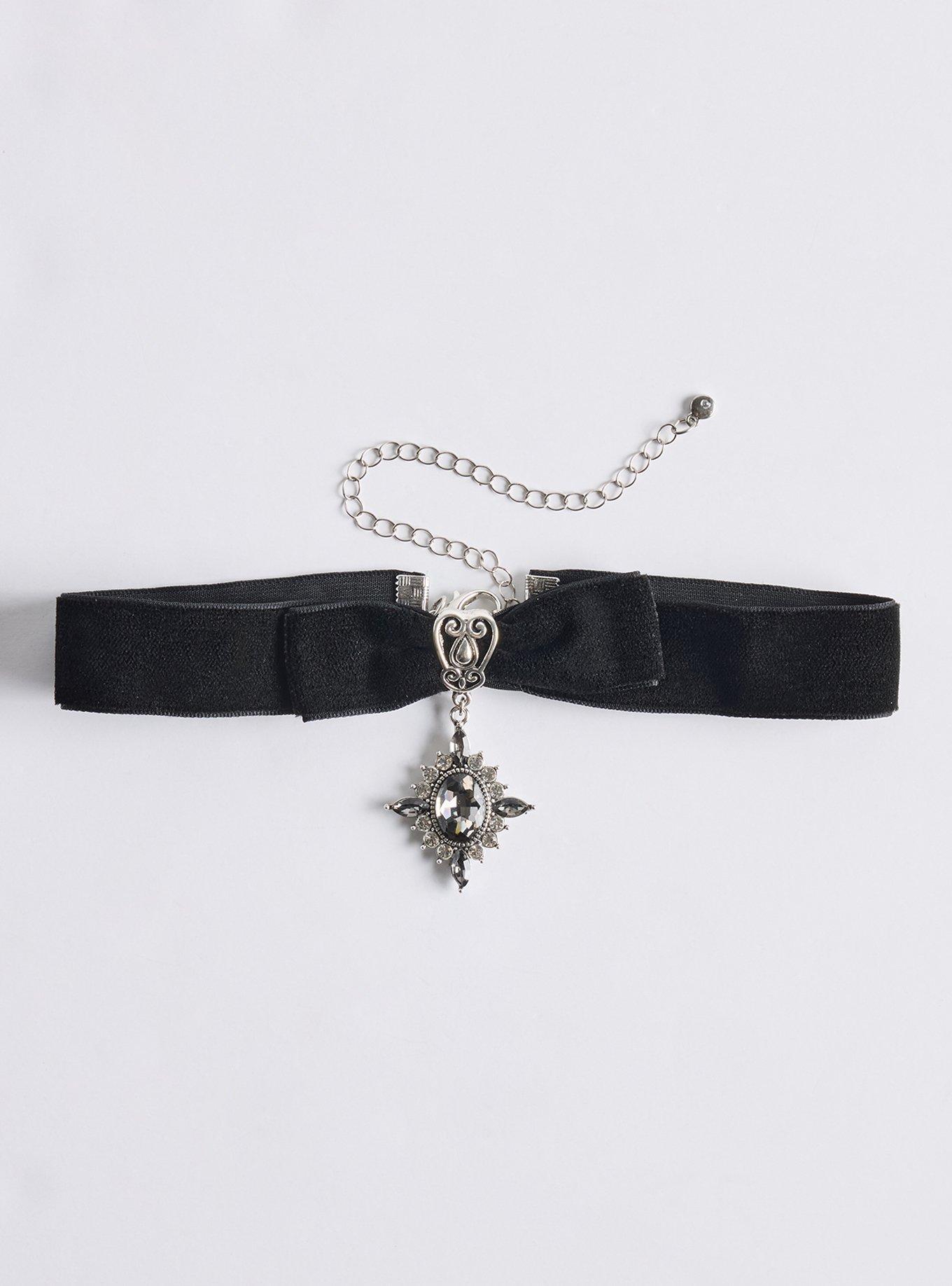 Velvet Statement Pendant Choker, , hi-res