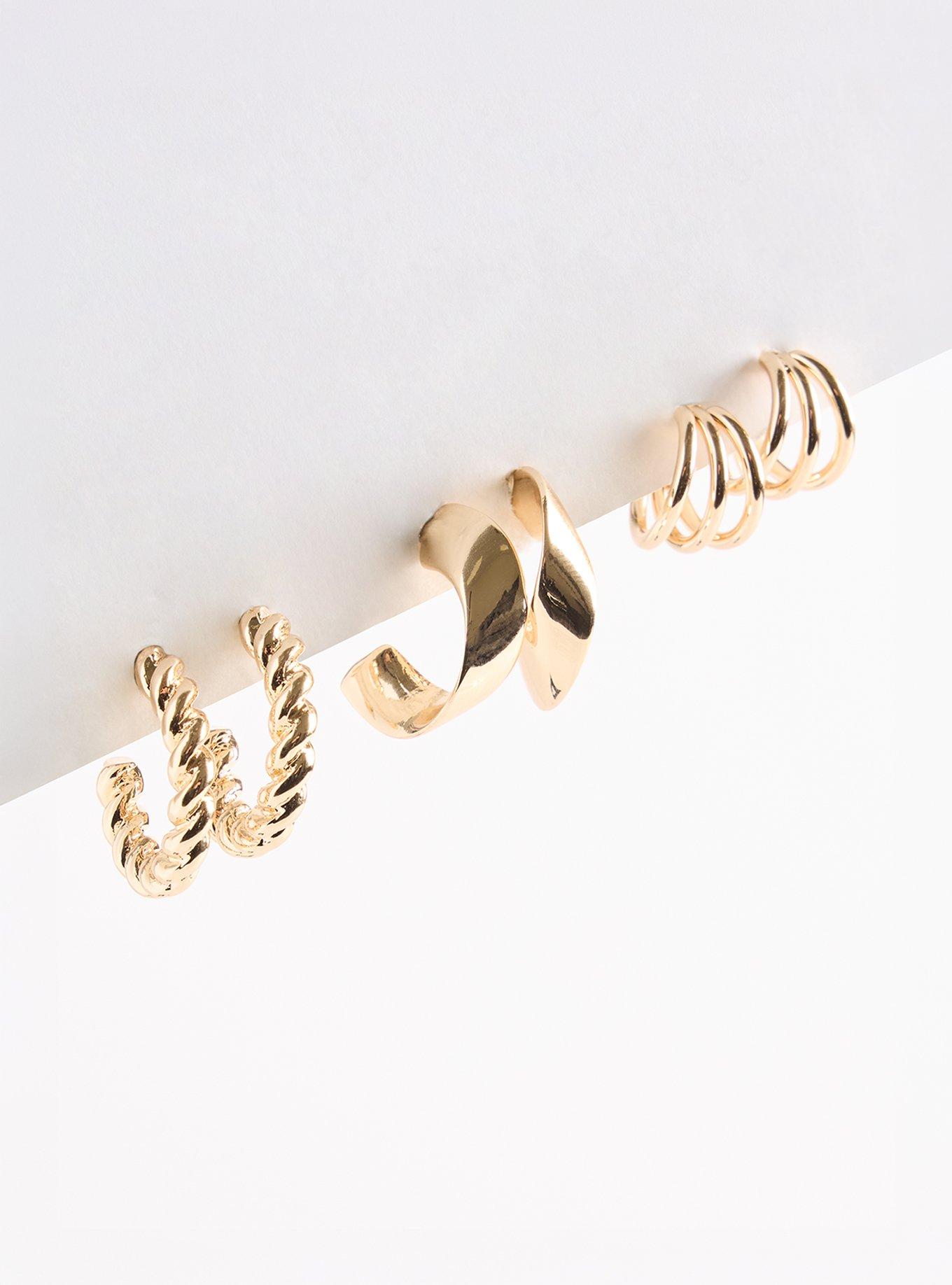 Assorted Textured Mini Hoop Set, , hi-res