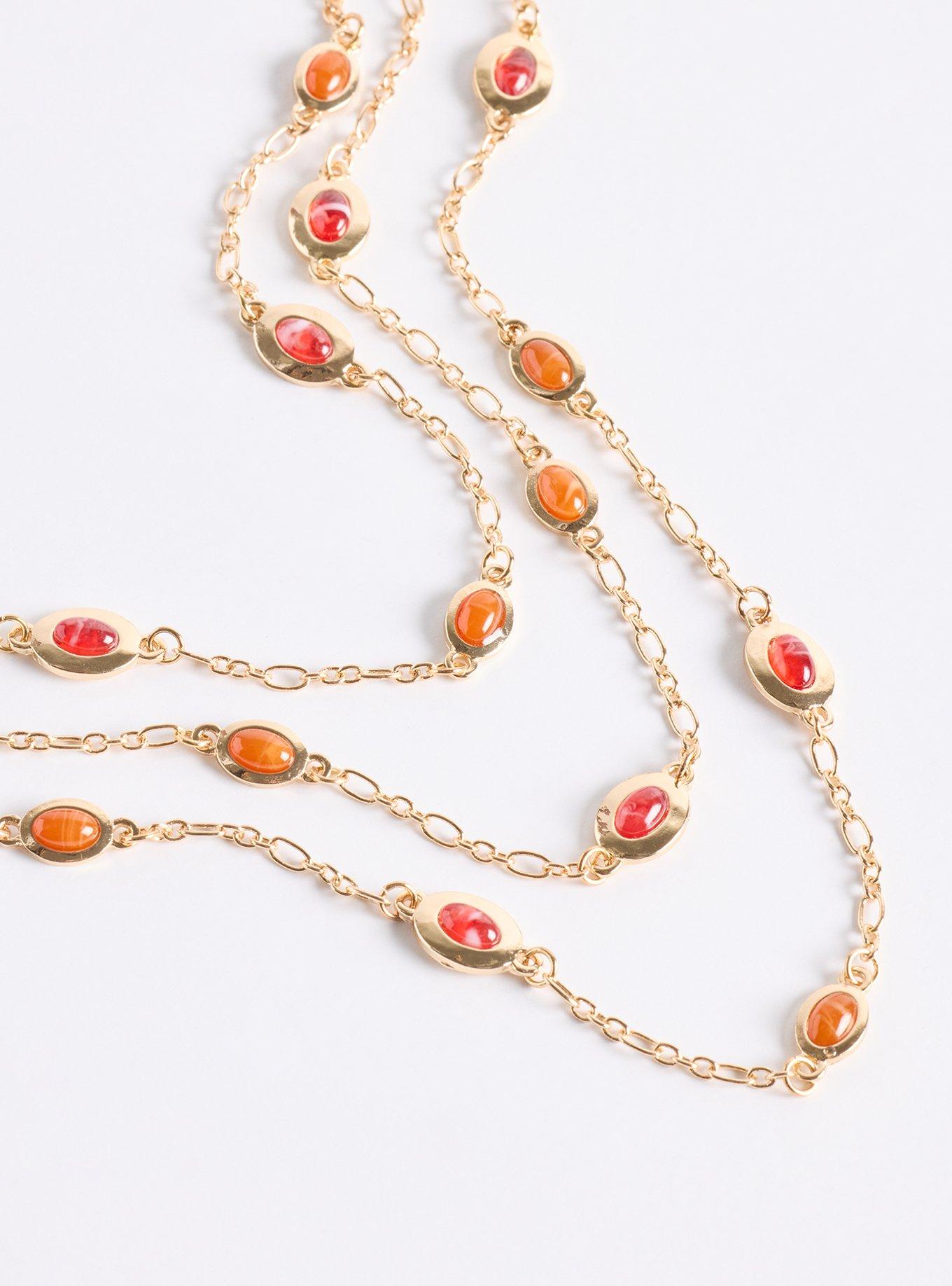 Layered Dainty Beaded Necklace, , alternate