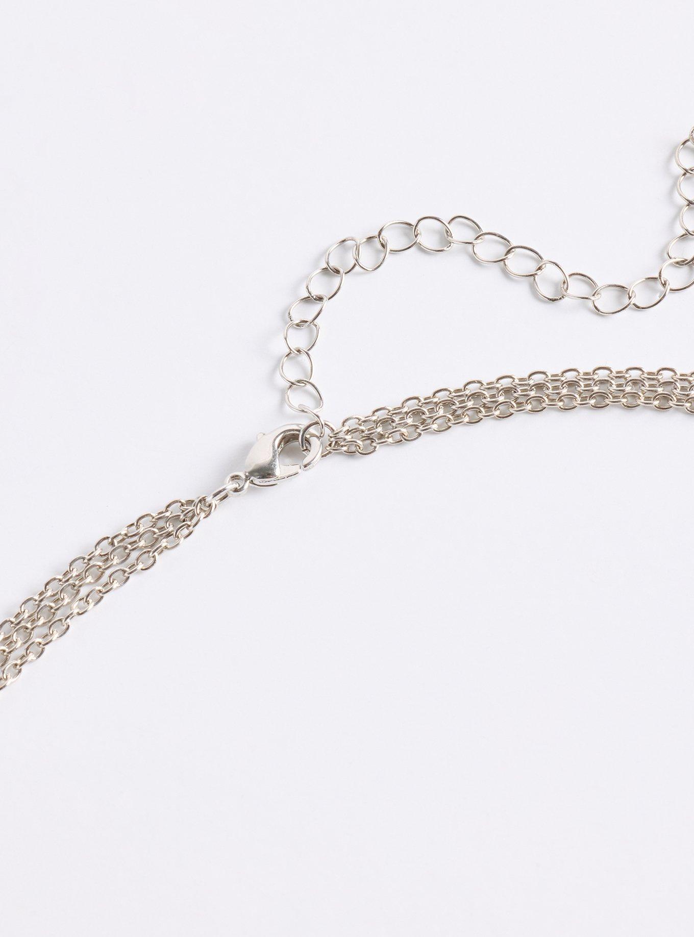 Layered Pendant Cross Necklace, , alternate