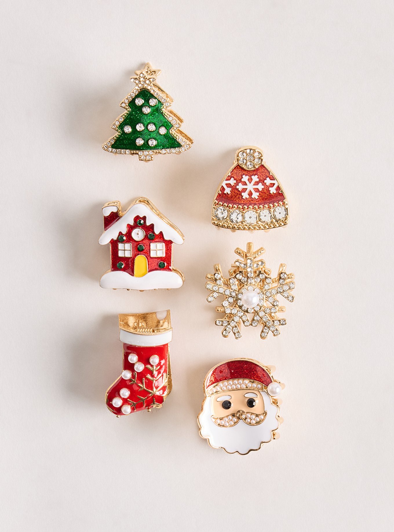 Christmas Themed Mini Claw Clip Set, , hi-res