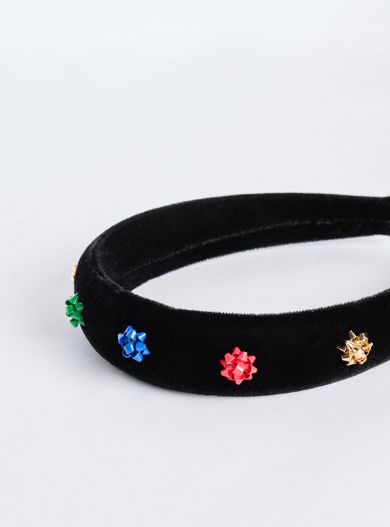 Velvet Gift Bow Charm Headband, , alternate