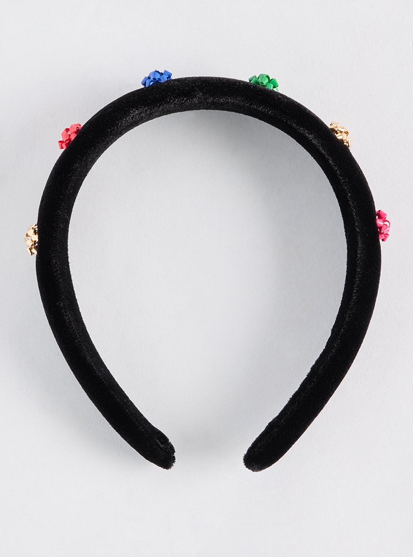 Velvet Gift Bow Charm Headband, , hi-res
