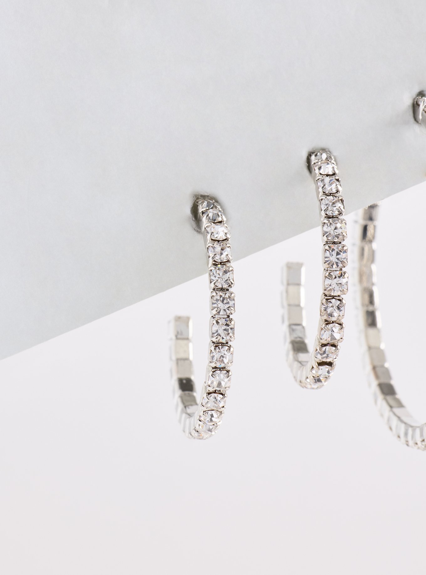 Rhinestone Hoop Set, , alternate