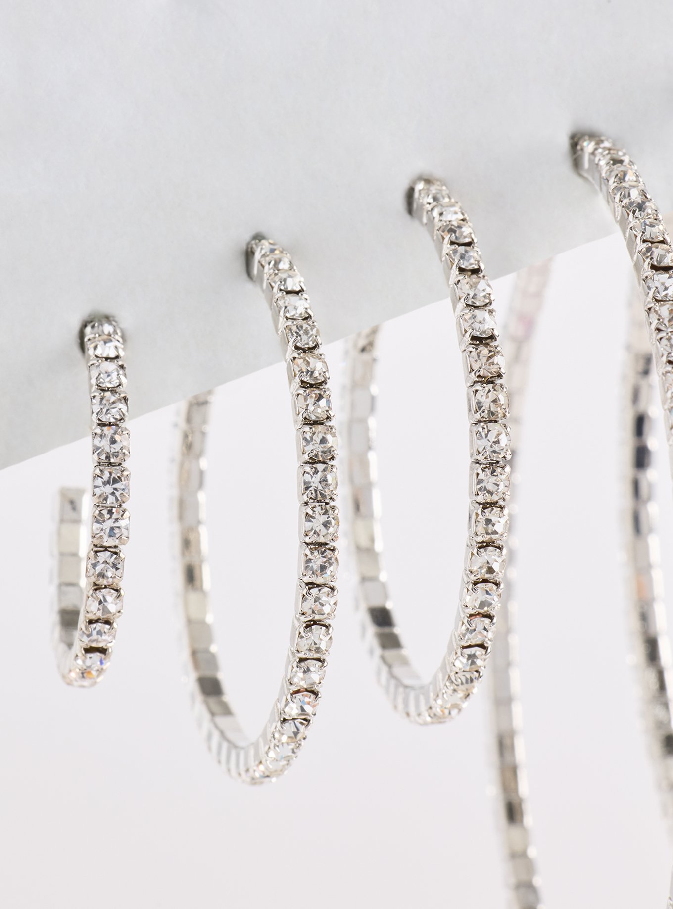 Rhinestone Hoop Set, , alternate